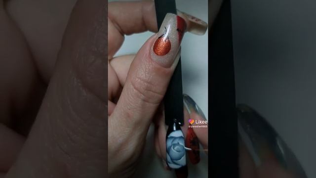 Как нарисовать хрустальную розу, дизайн ногтей, маникюр, гель лак роза на ногтях смотреть онлайн