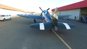 One orbit around a Republic P-47 Thunderbolt
