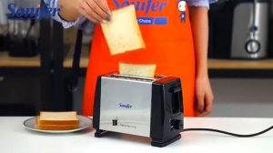 2 Slices Stainless steel Automatic Bread Toaster  Sonifer SF-6007