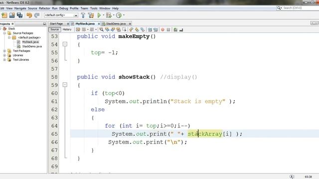 Stack Array Implementation || URDU || Code in JAVA Part 2