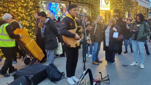 SINGING somewhere only we know and cant help falling in love JOINED BY INDONESIAN GUY!