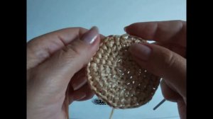 Шляпа из рафии крючком/Crochet raffia hat