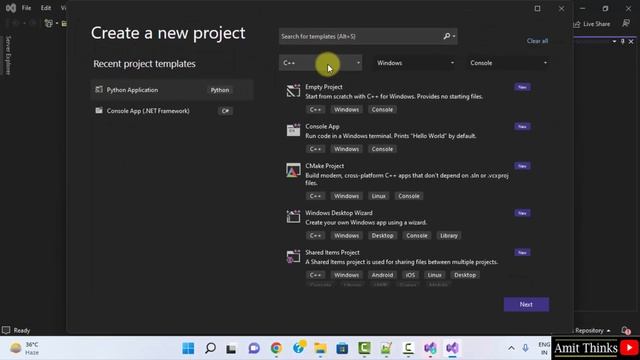 How to Run C++ on Microsoft Visual Studio 2022 | Amit Thinks