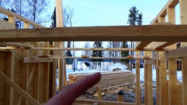 Каркасный дом 14х8 по канадской технологии. Уткино. День 11. смотреть онлайн