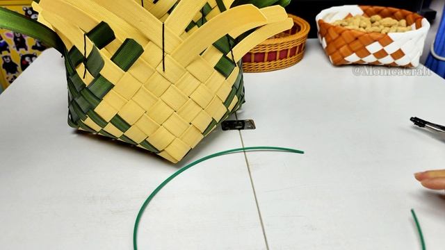【零食收纳筐】一看就会！新手也能成为仿竹藤扁条藤编大师的秘诀揭秘！让你轻松掌握手工藤编技巧！