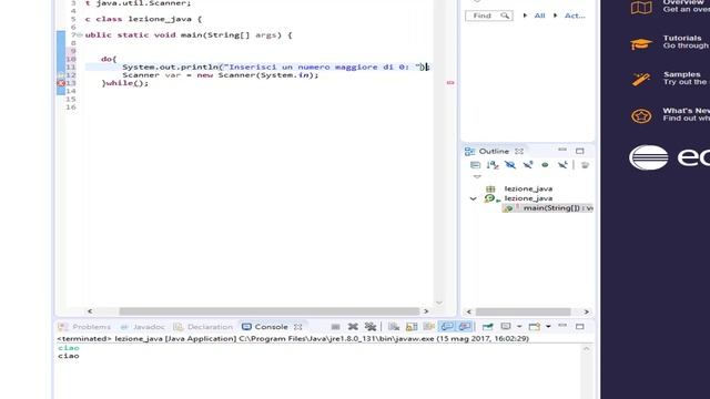 Inserire valori in Input ~ Lezione 3 Java смотреть онлайн