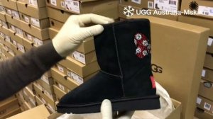 Женские угги "Микки Маус" | UGG Mickey Crystal Black