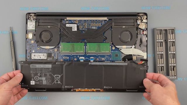 Dell XPS 15 9570 Battery Replacement смотреть онлайн