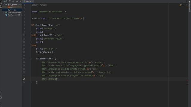 Simple Quiz Game Python | How to Code Random Quiz?