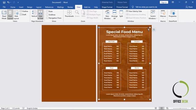 Food Menu Design in MS Word | Menu Design for Restaurant | Menu Card Design смотреть онлайн