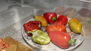 Лодочки из болгарского перца на пару. #фаршированные перцы.