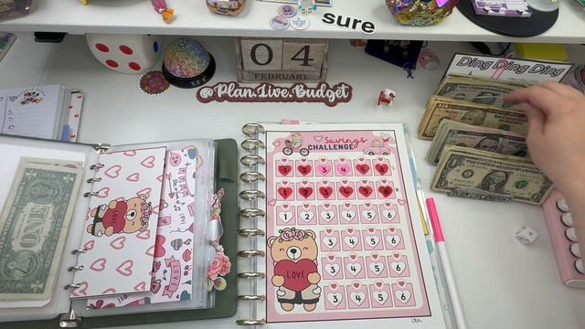 #cashstuffing $114 into Saving Challenges & Val-Day! / First week of February! / #savemoney