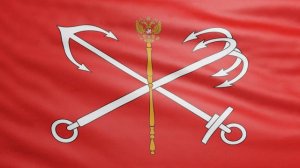 Флаг Санкт-Петербурга. Флаги субъектов Российской Федерации 02. Зацикленное видео. Бесплатный футаж