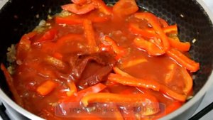 Макароны с овощным соусом.  Очень простое и аппетитное блюдо!