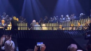 Frida, Benny & Bjorn appear at end the of the ABBA Voyage 1st Anniversary Show at ABBA Arena London