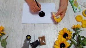 МК как сделать серединку подсолнуха