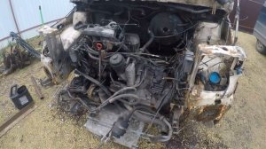 Mercedes Vito w638 Снимаем силовой агрегат! Дизель 2.3 ОМ601