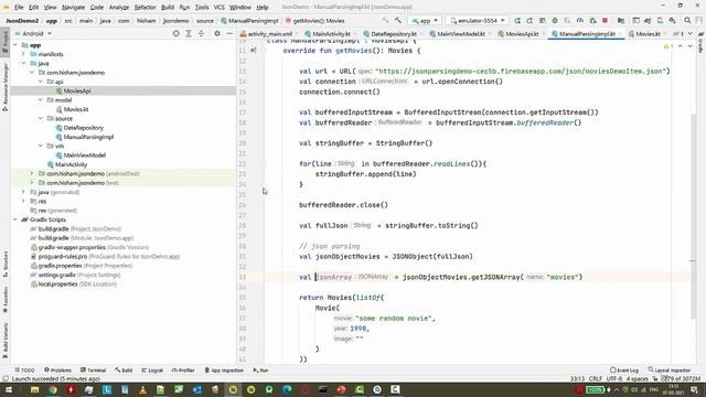 5. Creating an HttpClient to parse JSONObjects and JSONArrays