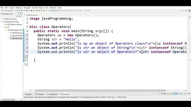 Other Operators || instanceof and ternary operators || Java tutorial  || Lecture #5