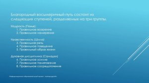 Коротко о буддизме и методах достижения Нирваны. Благородный восьмеричный путь.