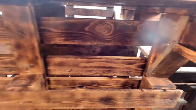 Мебель из поддонов для летней кухни