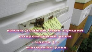 каким должен быть лучший современный улей - часть 1 - материал улья