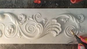 Фриз камина. Мрамор Statuario