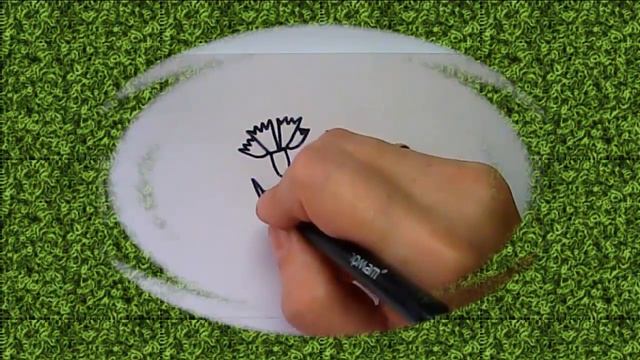 Самый простой для рисования цветок- как нарисовать ГВОЗДИКУ смотреть онлайн