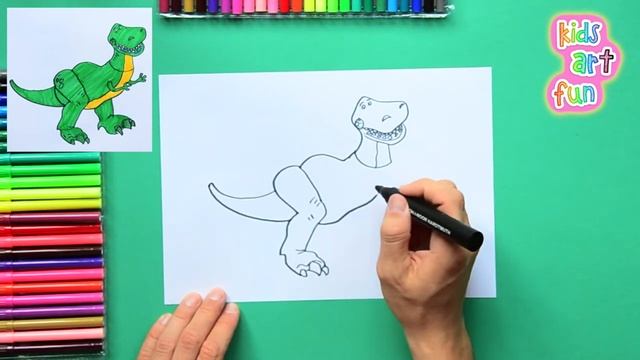 How to draw Rex [Pixar Toy Story] смотреть онлайн