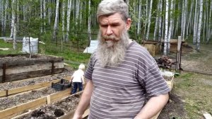 Соломенное земледелие 2019-5 Посадка картофеля. //Живая Баня Иван Бояринцев