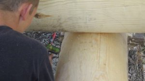 Причерчивание чаши в срубе