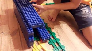 Железная дорога из конструктора на 1000 подписчиков!!