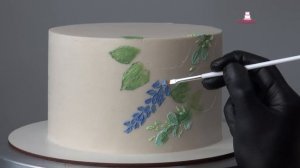 Торт Рисуем кремом цветочную композицию/Dibujar con crema en el pastel/ارسم بالكريمة على الكعكة