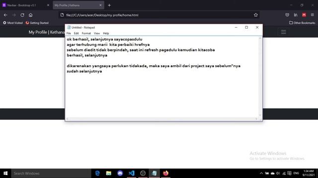 Membuat Profile Website (Html, Css & Bootstrap) смотреть онлайн