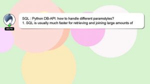 SQL : Python DB-API: how to handle different paramstyles?