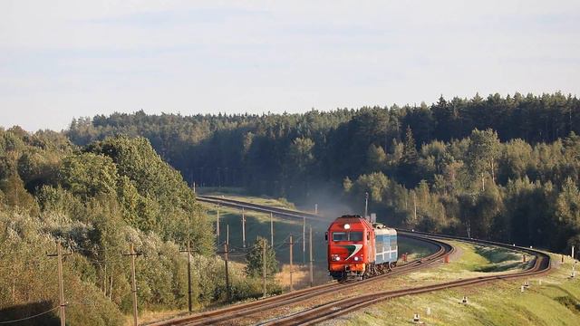Пассажирский тепловоз ТЭП70БС-178 на перегоне Могилёв-1/Лотва смотреть онлайн