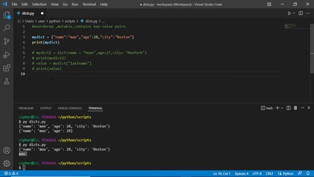 Checking  elements in a Python dictionary-Advanced Python  - Programming Tutorial