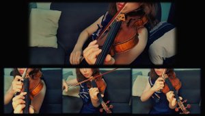 Прекрасное Далёко/Кореянка Играет на 4-х скрипках.🎻