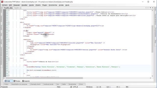 #40 - PHP - Criando Header do Projeto Loja Virtual desenvolvendoPHP - CSS3 #2 смотреть онлайн