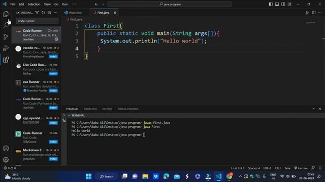How to Run Java Program in Visual Studio Code | VS Code Java