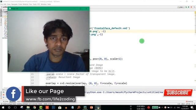 Python OpenCV Based Face Masking, Overlaying for Videos and Webcam