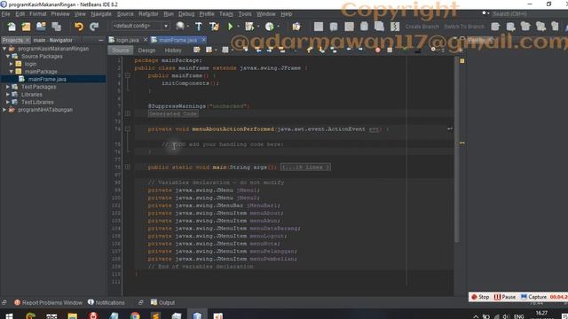 3. APLIKASI KASIR JAVA - Membuat menu utama смотреть онлайн