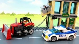 Полицейская машина Бульдозер и другие машинки у видео про Лего моушен. police car lego  2019..mp4