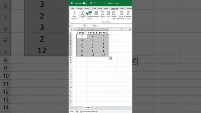 #exceltips three quick ways to add up numbers from a range of cells. #excelsolutions