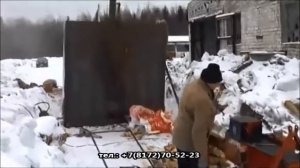 Мобильная пиролизная углевыжигательная печь для производства угля.