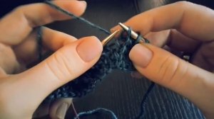 Ажурный узор "Осенние листья" спицами. МК. Knitting Pattern.