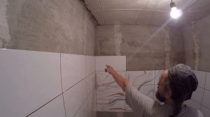 Ванная комната, плитка , стены ,день первый,  часть  первая