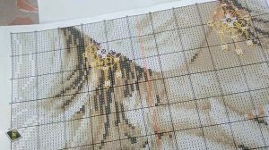 МОЙ первый набор крестиком с нанесенным рисунком на канве