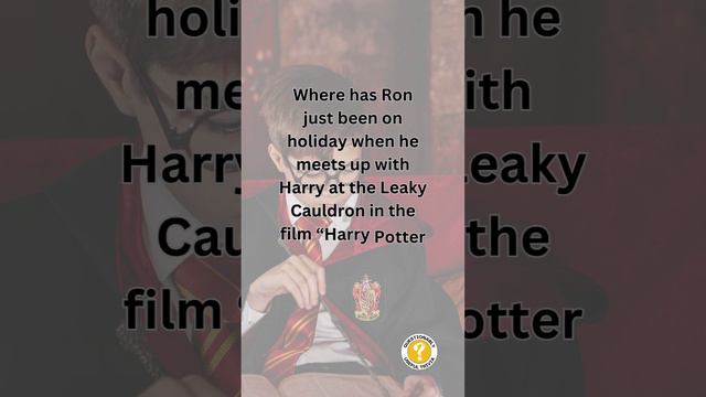 Where has Ron just been on holiday when he meets up with Harry at the Leaky Cauldron in the film...