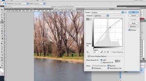 photo adjustment using lab color mode and curve